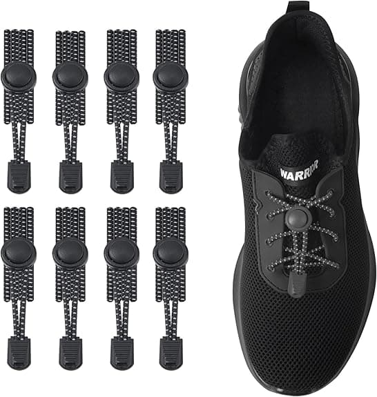 5 par No Tie snørebånd til voksne, elastiske snørebånd uden binding