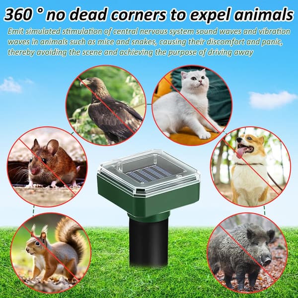Solar-Powered Mole Repellent 4-Pack