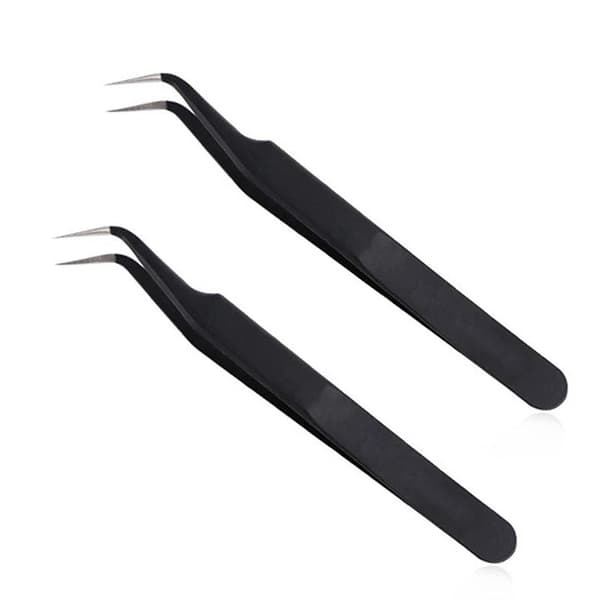 2-Pack - Curved Tweezers for Nail Decoration