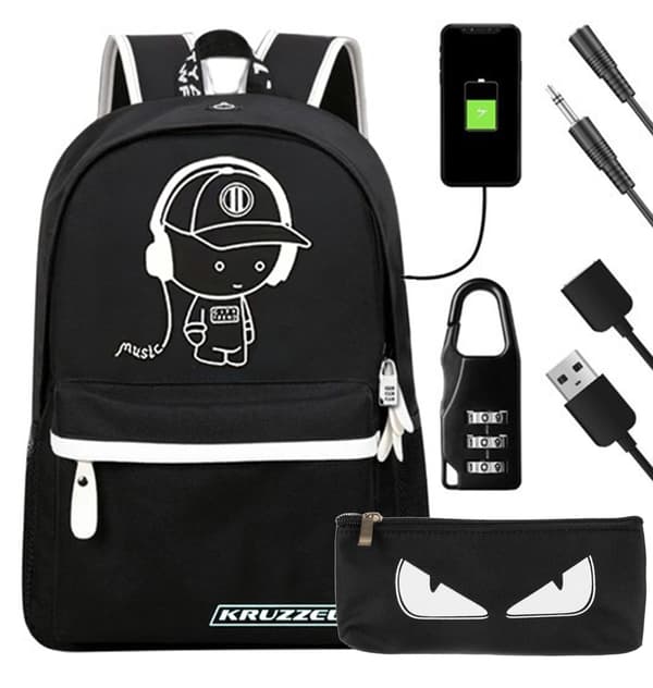 Kids Backpack 19L - School Backpack with Combination Lock and USB Port