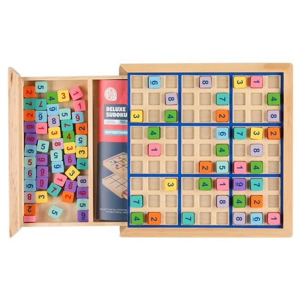 Træ-Sudoku med 90 nummerbrikker og spillebog