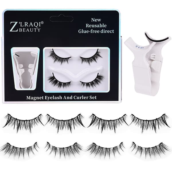Magnetic Reusable Eyelashes with Applicator, 2 Pairs Model 3
