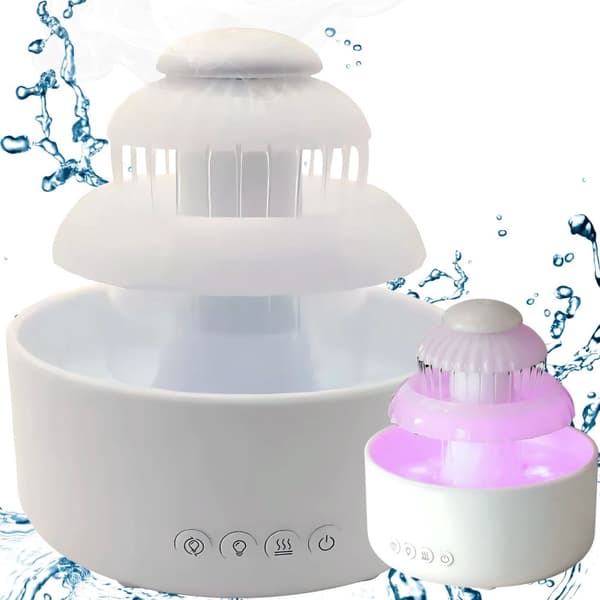 Luftfukter fontene - LED aromadiffuser trådløs