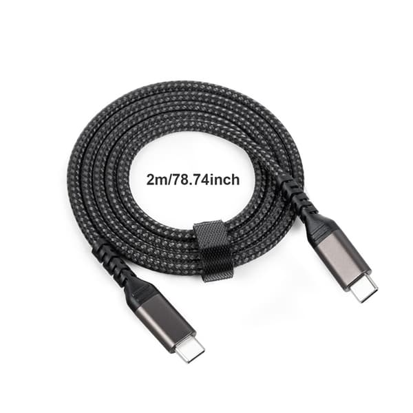 USB-C till USB-C-kabel 5A/20V PD 100W Svart 2 m