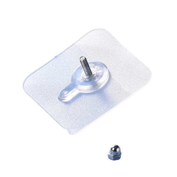 Self-adhesive screw for wall mounting 8-pack Transparent 12 mm