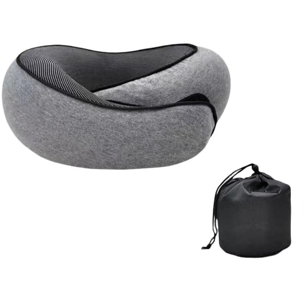 Portable Neck Pillow for Office Nap - Comfort and Support Grey