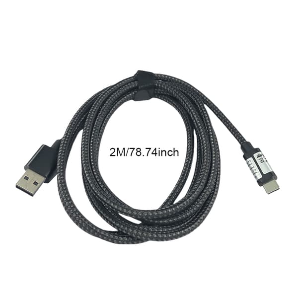 USB 2.0 til USB-C-kabel 3A hurtiglading Svart 2 m