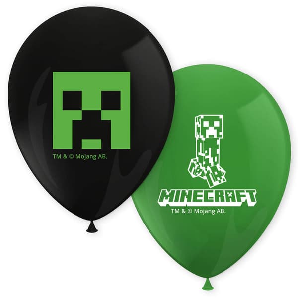 MINECRAFT Ilmapallot Balloons 2226 Creeper 8 kpl 30cm