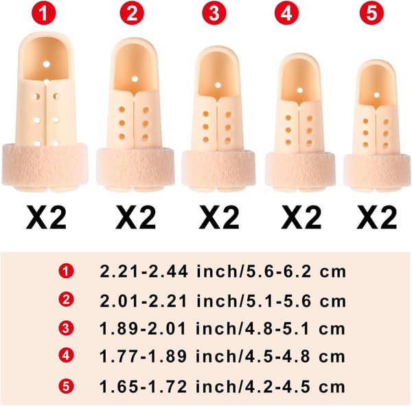 10 Pieces Finger Splint for Mallet Finger, Finger Support, Finger Splint