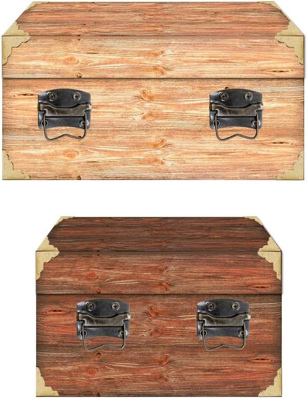 Sæt med 4 antikke foldbare håndtag til kister, 76 x 73 mm, skuffer