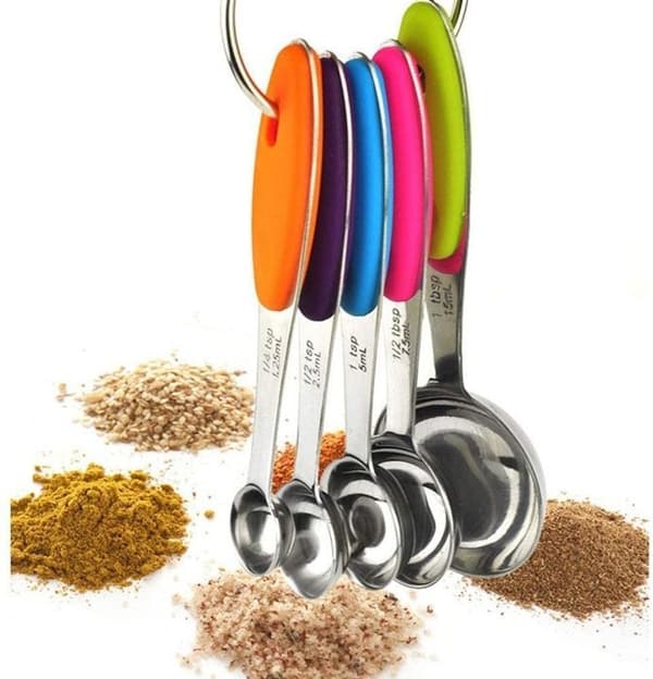 Small Stainless Steel Measuring Spoons with Graduated Measuring Cup, Measuring Spoon Set, Cake Mold