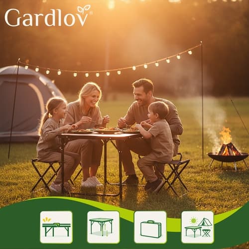 Sammenklappeligt Bord med Stole - Campingbord