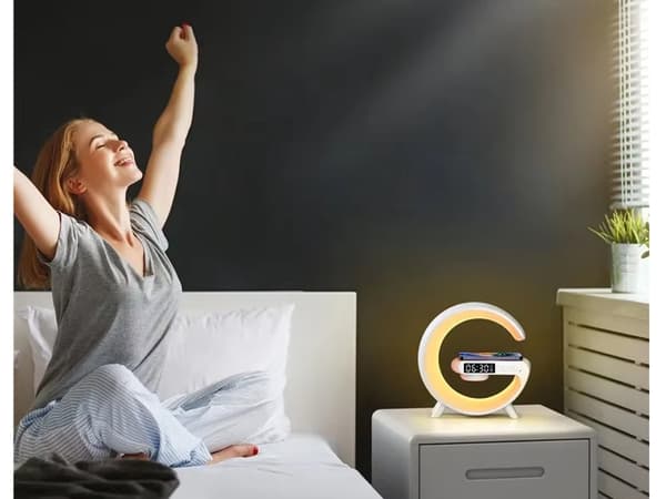 RGB Alarm Clock - With Wireless Charger and Speaker