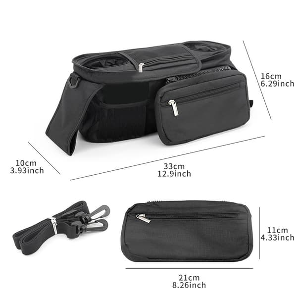 Stroller Organizer Bag - Universal Stroller Accessory Storage
