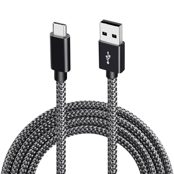 USB 2.0 til USB-C-kabel 3A hurtiglading Svart 2 m