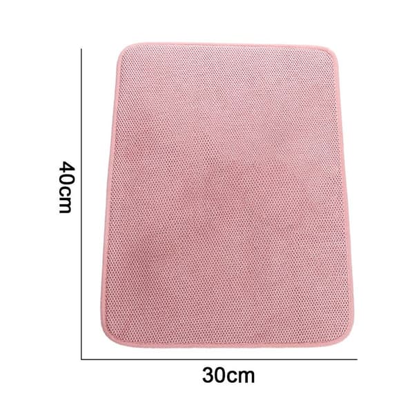 Oppvaskunderlag i mikrofiber, superabsorberende tørkematte i rosa