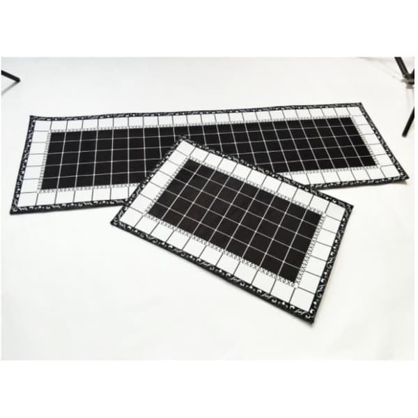 Set med 2 köksmattor 40x60cm och 40x120cm svarta