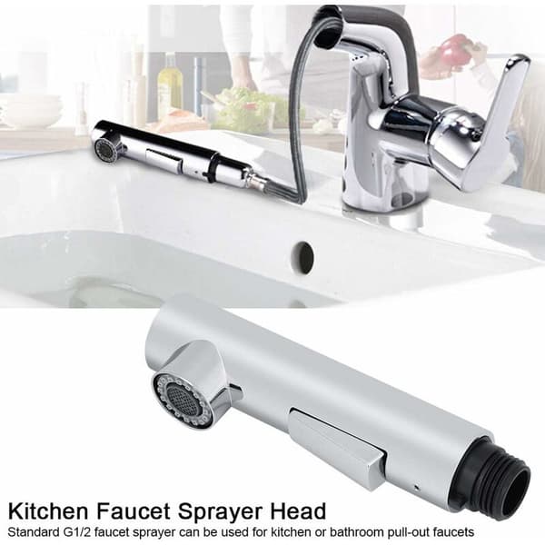 Pull-Out Spray Faucet, Replacement Accessory, 2 Spray Settings, for Sink