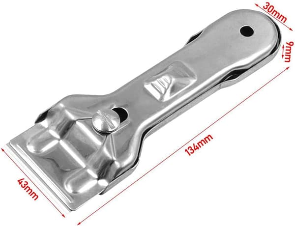 Glass Scrapers - Multifunctional Kitchen Scrapers for Cleaning, Ceramic Hob and Induction Hob Tools (60009: One Scraper Blade)