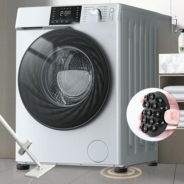 Anti-Vibration Washing Machine Feet - Non-Slip & Shock Absorbing (4-pack) Gray