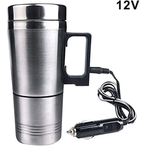 Elektrisk termokande, 12V bilvandkedel i rustfrit stål, vandkedel til bil - Co[H916]