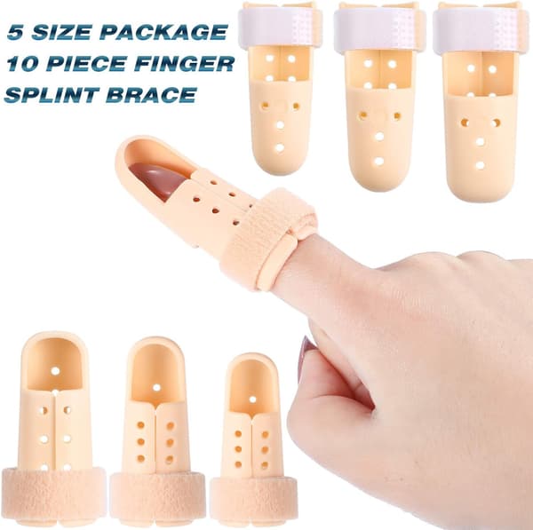 10 Pieces Finger Splint for Mallet Finger, Finger Support, Finger Splint