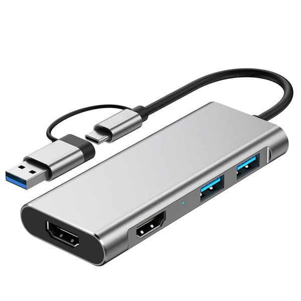 USB 3.0 & Type-C til Dobbelt HDMI 1080P Dockingstation