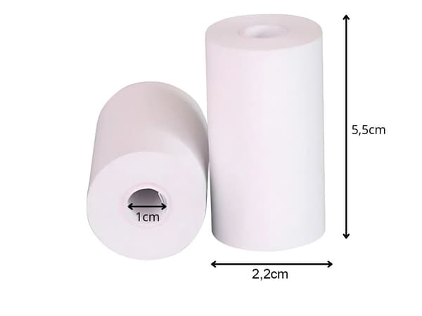 Termorulle 55 mm - 5 stk til mini termoprinter