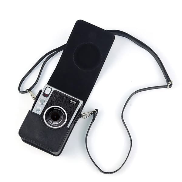 Nahkakotelo Instax Mini Evo -kameralle, musta