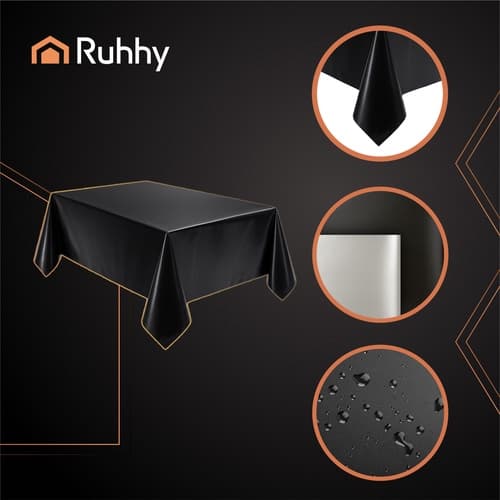 Black Tablecloth - Decorative Foil for Parties