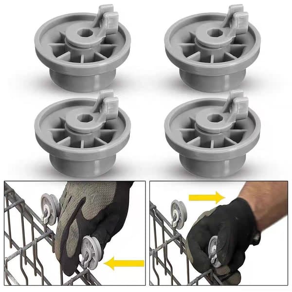Dishwasher Lower Basket Wheel Replacement - 8 Pack, Compatible with Bosch and Siemens Dishwashers