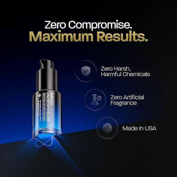 Under Eye Elixir Serum med Koffein & Squalane, Daglig Ögonvårdsessens 15ml