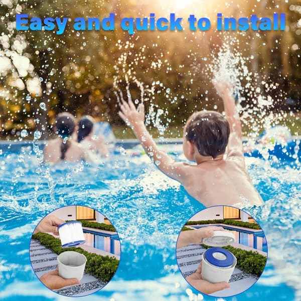 4 x Filter VI til swimmingpool - til Bestway Miami, Lay-Z-Spa Poolfilter - Filterpatron VI