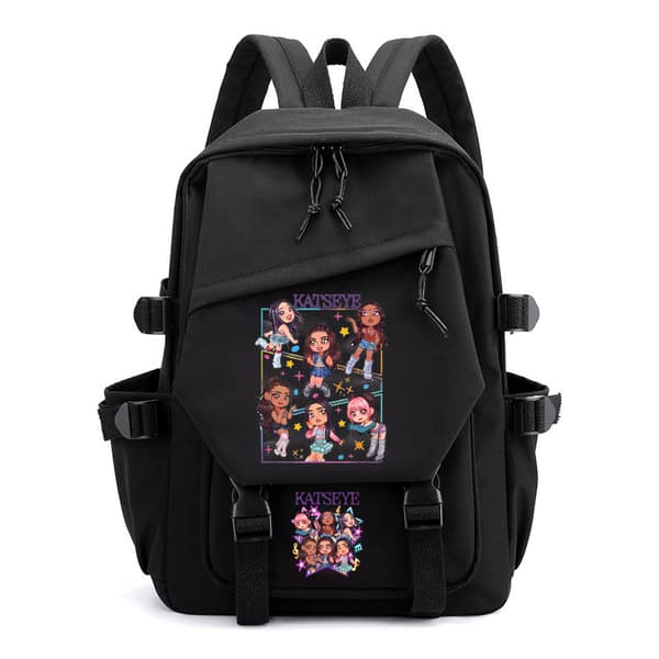 Katseye Music Print School Backpack Lightweight Large Capacity for Students No. 1