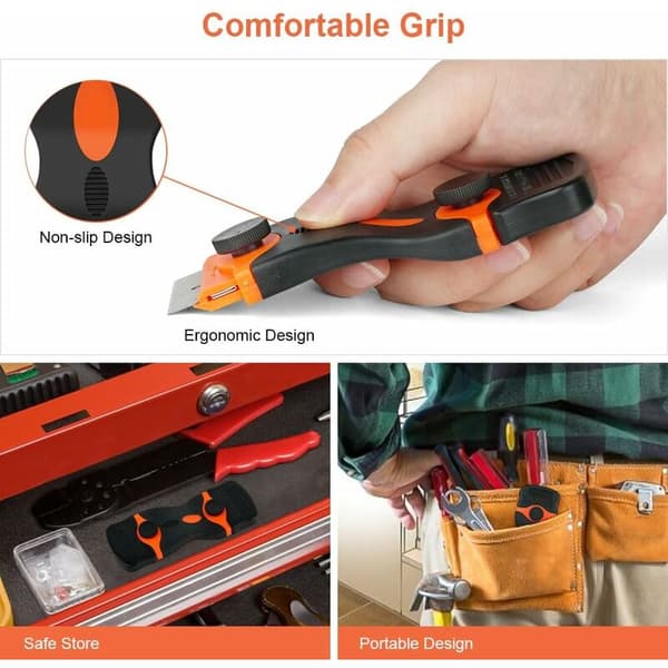 Glass Scraper for Cooktop, Including 20 Extra Scraper Blades, Multifunctional Cleaning Scraper for Scraping Labels, Decals, Stickers, Grout