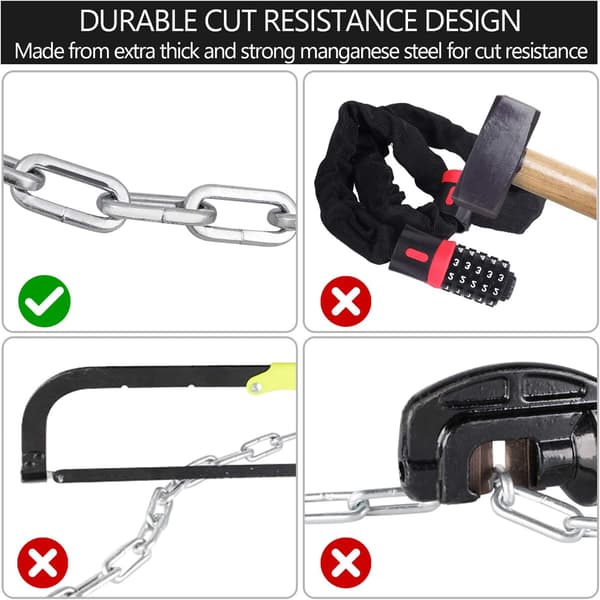 Bicycle Lock, Lock for Bicycle, Lock for Scooter, Bicycle Lock with Code, Motorcycle