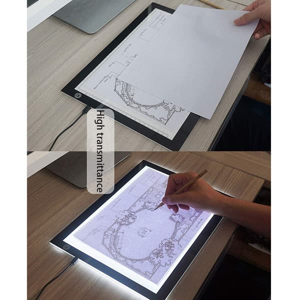 Tegneplade, A4 Tegne LED Kopibord Lysboks