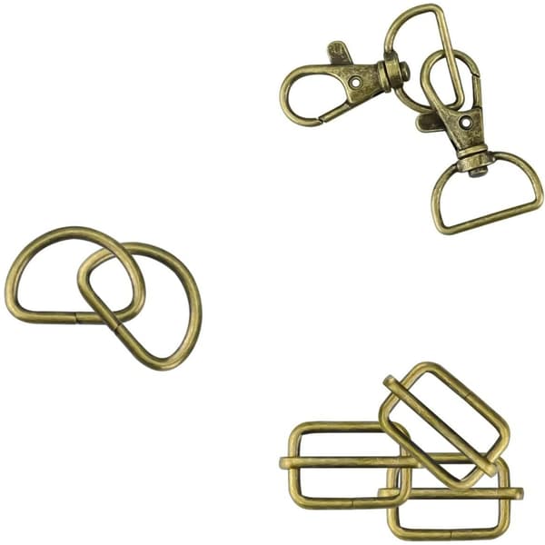 50 stk Metall D-ringer Svingbare karabinkroker Triglide-spenner