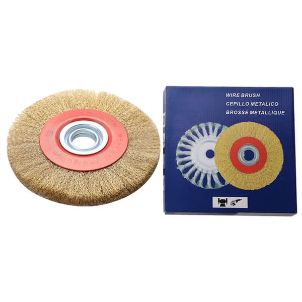 Diameter - 200 mm stålrundbørste for rengjøring av bordsliper