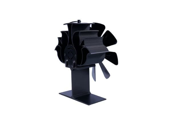 Stove Fan for Better Heat Distribution, 8 Blades Black