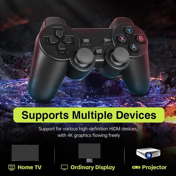 2026 Latest Model Retro Video Game Console Built-in 20000+ Games, 4K HDMI Output, 9 Classic Emulators, with Dual 2.4G Wireless Controllers