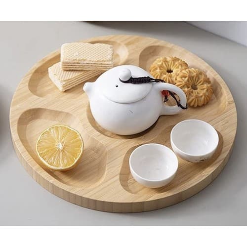 Rotating Serving Tray / Serving Platter - Bamboo