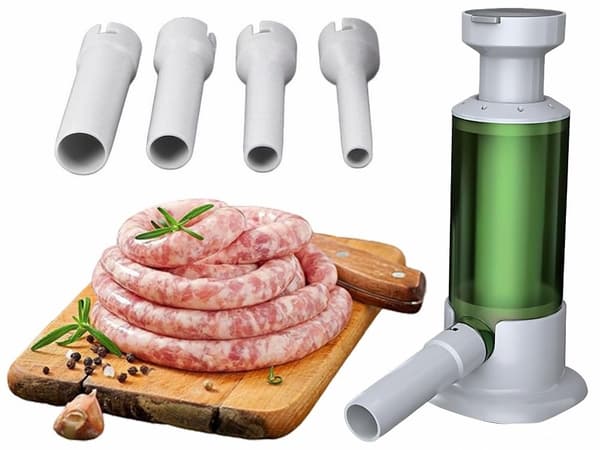 Manual Sausage Stuffer - Vertical Machine with 4 Nozzles
