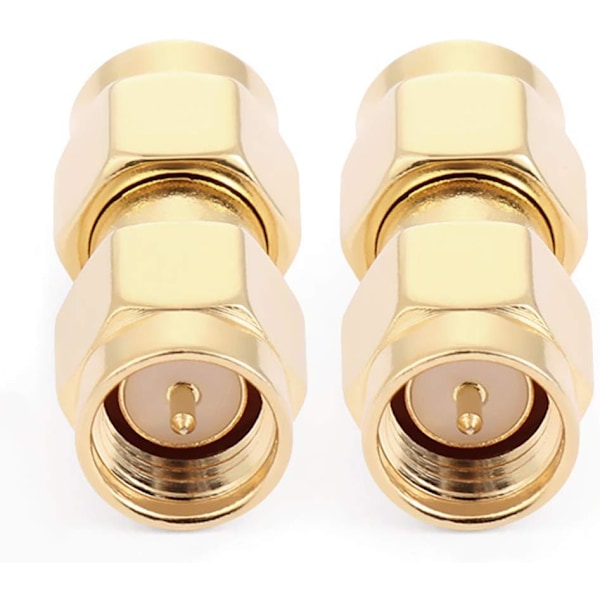 Koaxial RF-adapterkontakt SMA koaxial honkontakt SMA hane till SMA hane (2-pack)