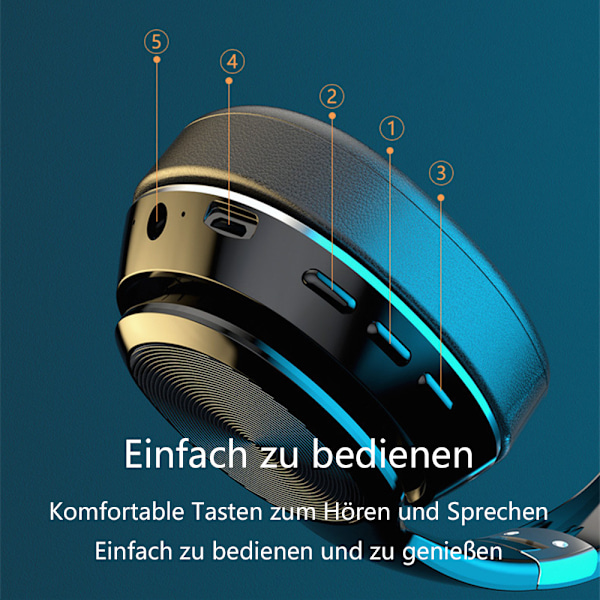 Aktiva brusreducerande hörlurar, Bluetooth-hörlurar med mikrofon, trådlösa och kabel 2-i-1, Hi-Res-ljud, anslutning av 2 enheter,