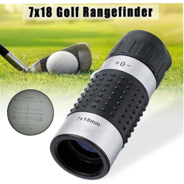 Golf Rangefinder 7x förstoring Räckviddssökare med hängande hål Avståndsmätningsinstrument för skytte, camping, jakt (svart) - UNOIU