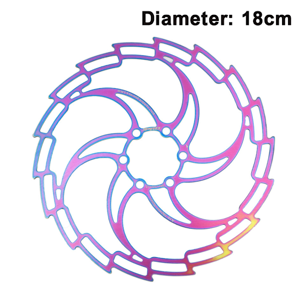 Cykelskivbromsrotor 160mm/180mm/ 203mm Skivbromsrotor med 6 bultar för landsvägscykel Mountainbike Rostfritt stål Cykelrotor