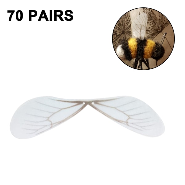 70 par Dragonfly Wing Charms Konstgjorda Fjärilsvingar Charms Craft Wing Örhänge Charms för Kvinnor Örhängen Hänge Smycken