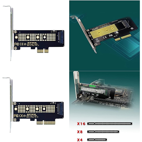 PCI Express PCI-E 3.0 x4 till M.2 NGFF M-Key SSD Nvme AHCI PCI Express-adapterkort