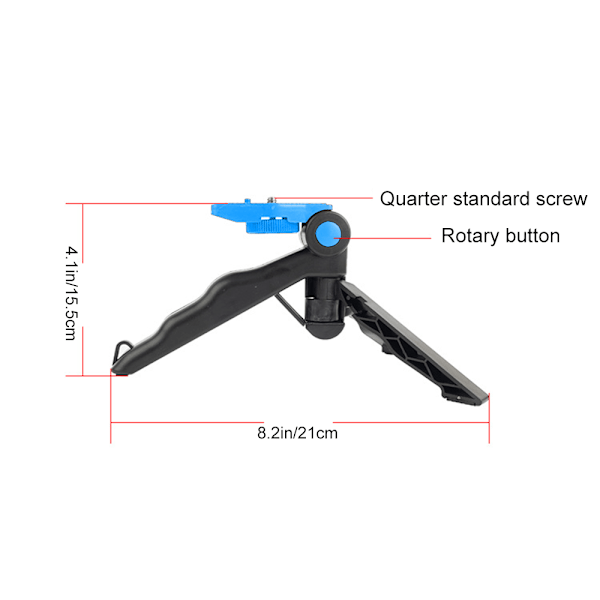 Mini Tripod Telefonhållare Bärbar och Justerbar Telefonstativ Kompatibel med Telefon, Android Telefon, Kamera, Sportkamera